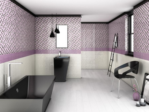 Мозаика Vidrepur Edna №100 Белый (на сетке) чип 25х25 31,7х31,7